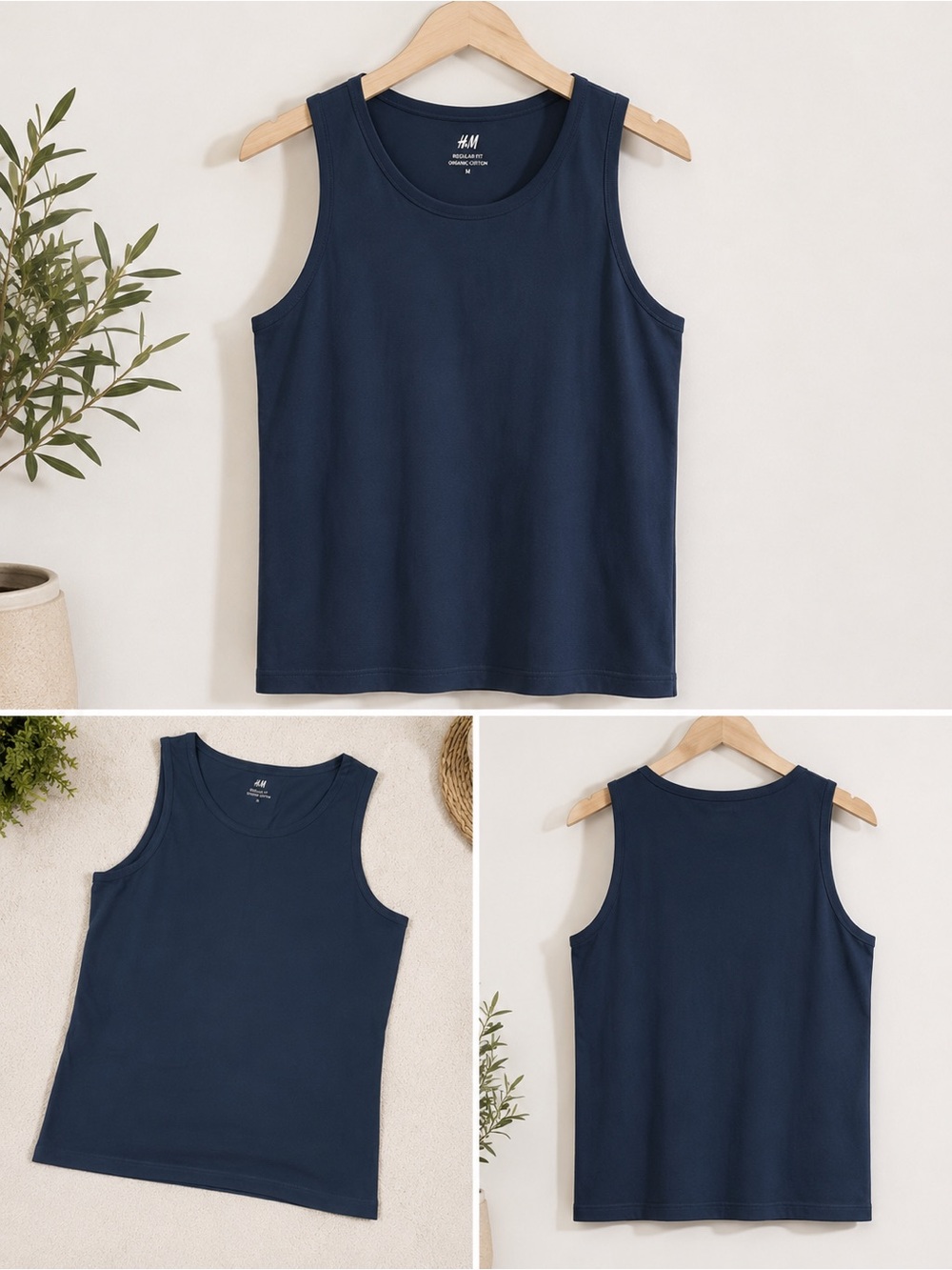 HM Men Medium Summer Tank Blue